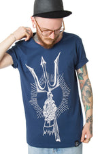 T-Shirt Men TRIDENT blau - Black Mountain Heritage