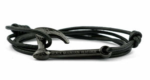 Axt Armband RAGNAR Leder vintage schwarz - Black Mountain Heritage